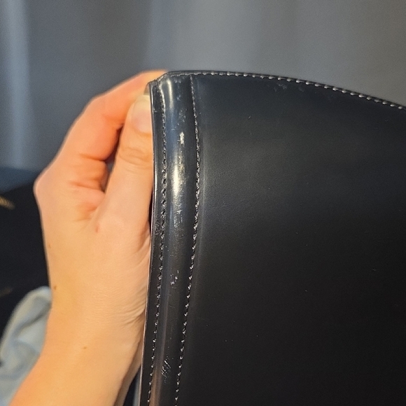 Vintage Bally Black Leather Shoulder Bag  Gold BB Logo |Authentic w/ COA - Picture 12 of 15